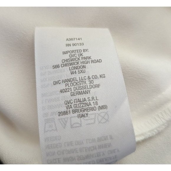 Linea Louis Dell'Olio Blouse Cream Scarf Top Shirt Misses Size 14 - Picture 9 of 9